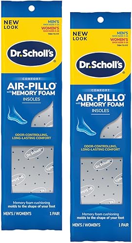 Dr. Scholls Air-Pillo - Plantillas dobles unisex (paquete de 2)