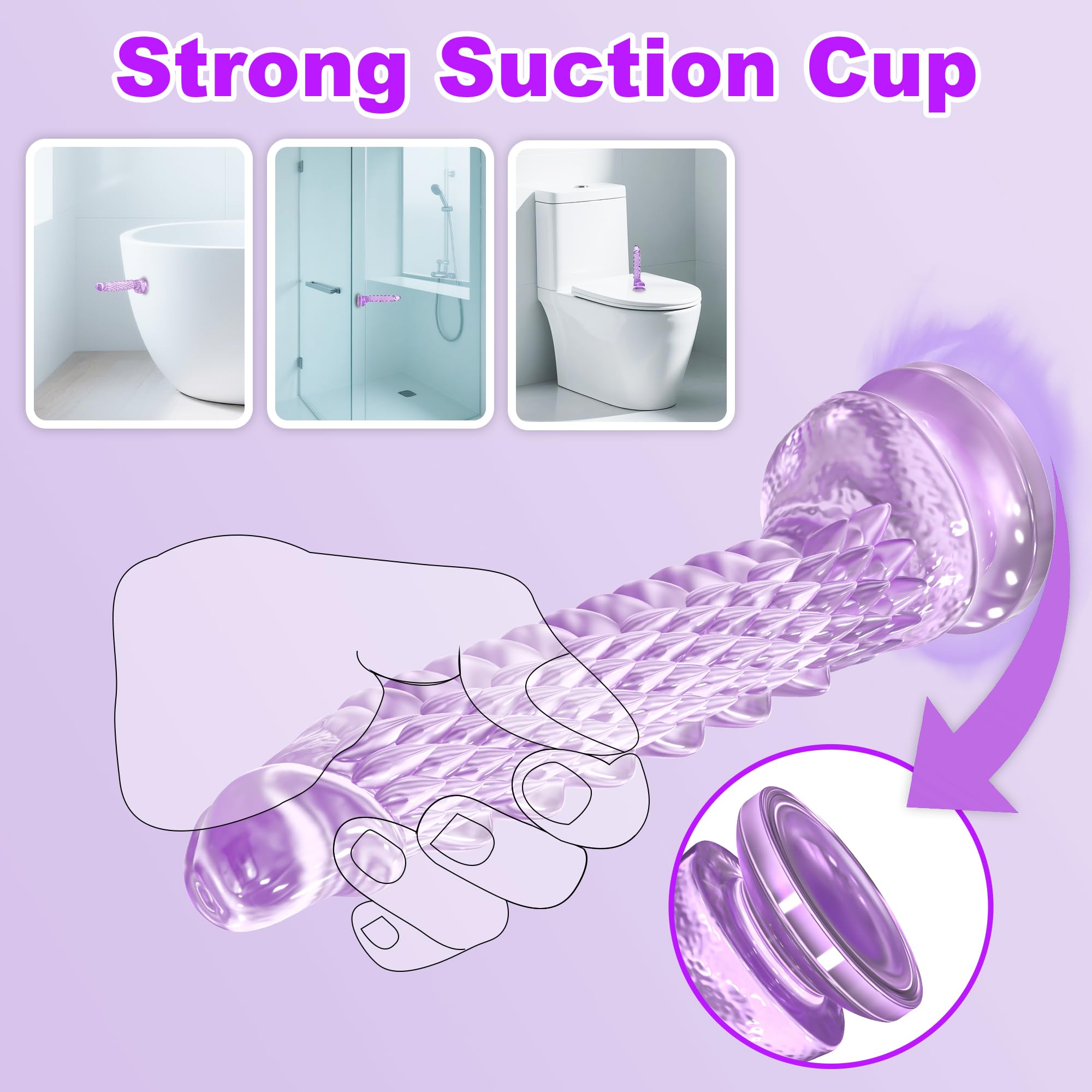 6.3 inch Dragon Dildo with Strong Suction Cup for Hands-Free Play,Realistic Monster Dildo Anal Plug Prostate Massager Adult Sex Toys for Vaginal G-Spot and Anal Prostate Purple: 6.3 Inch Purple