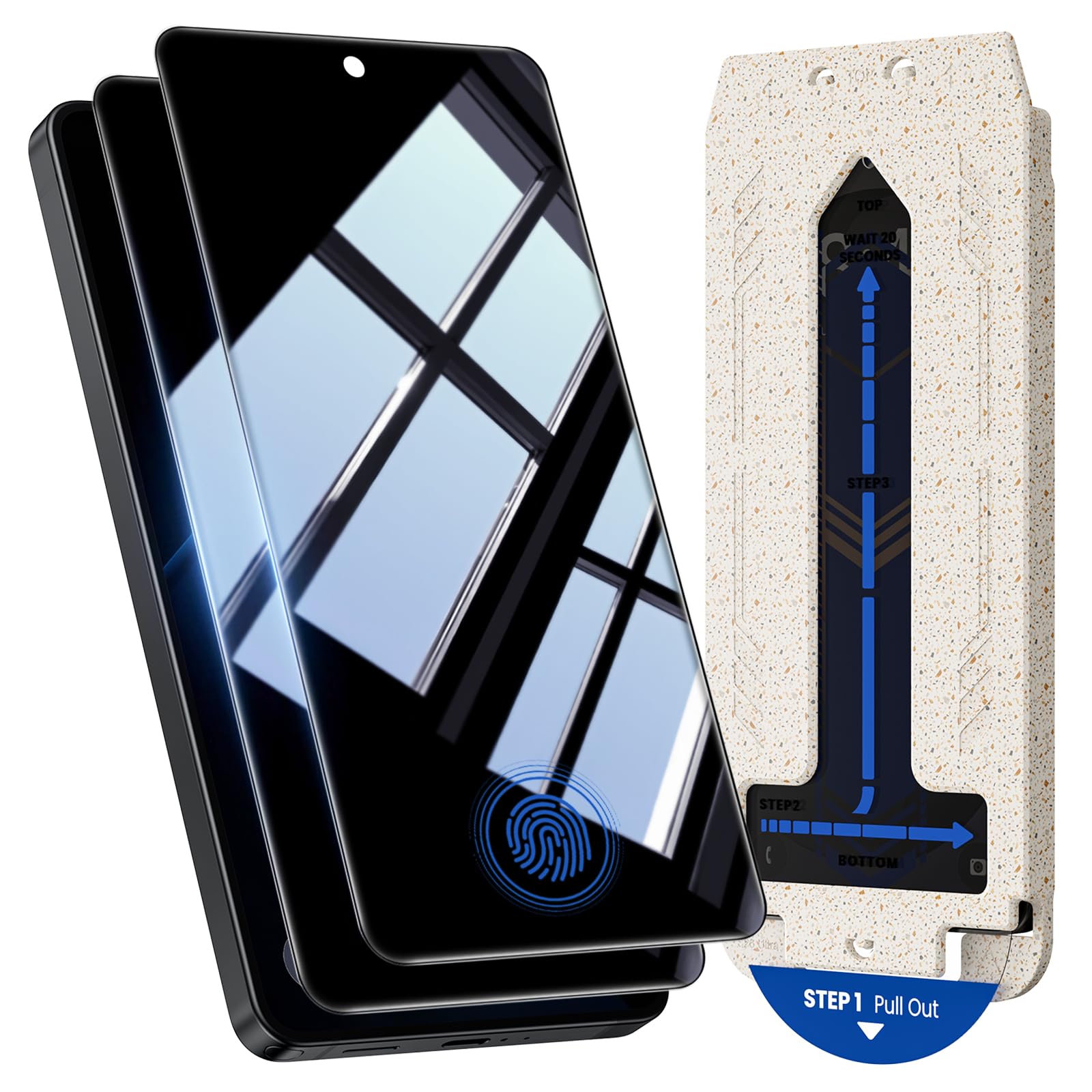 Hoerrye für Samsung Galaxy S26 Ultra für Panzerglas Sichtschutz 2 Stück Schutzfolie Folie [Auto-Installation], 9H Härte Privacy Anti-Spy Kratzfest Anti-Fingerabdruck Sichtschutzfolie