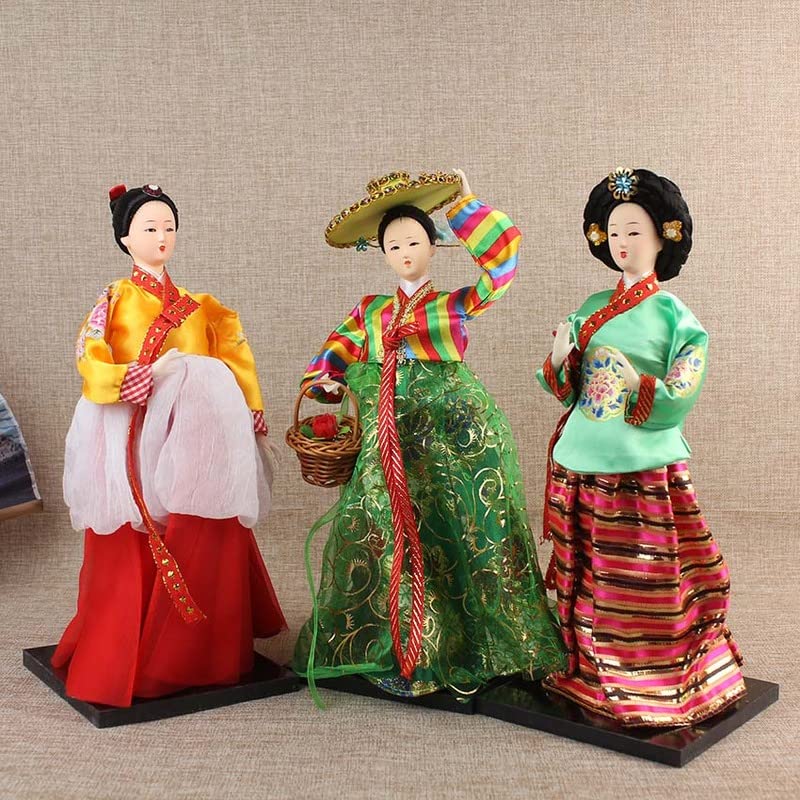 貴重✨韓国⭐︎置物 人形 4 Amazon.co.jp: 12寸韓国人形宮廷仕女絹人形韓国版置物家庭料理焼肉店