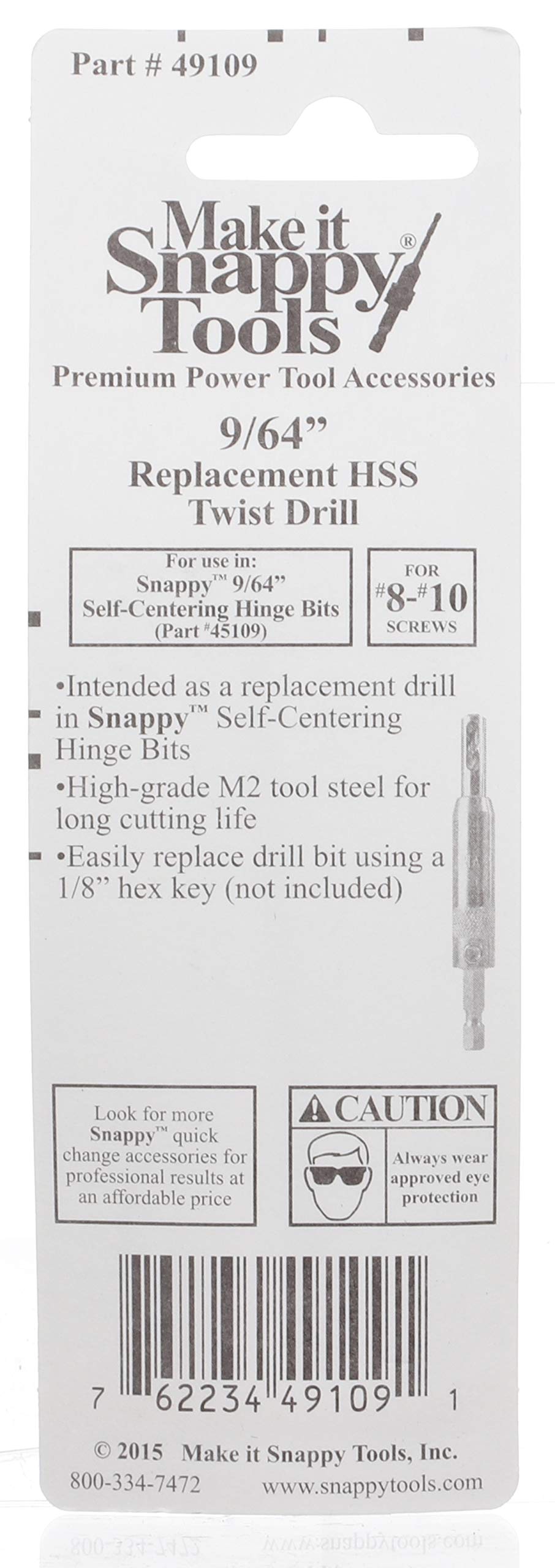 Make it Snappy 9/64" Drill Bit - HSS Replacement -3