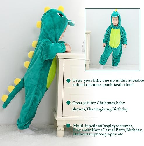 Miniatura 90 de TONWHAR Baby Boy's Girl's Animal Bodysuit Infant And Toddler's Romper Jumpsuit Halloween Costume Partywear Mono marrón