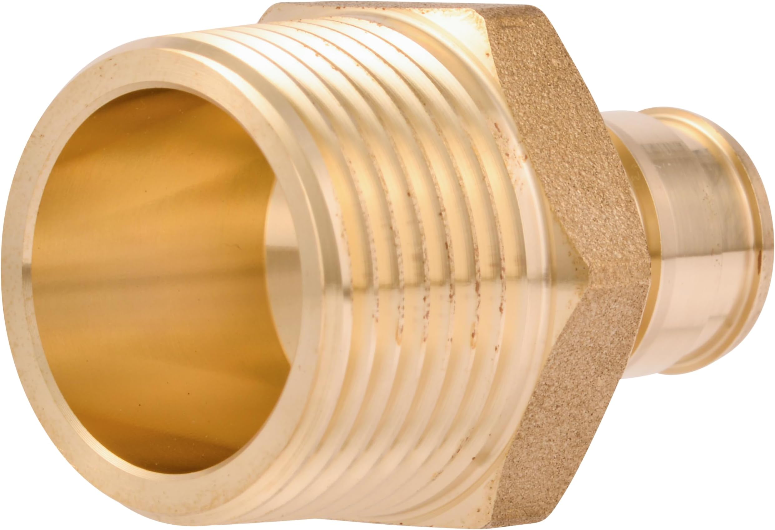 Sharkbite 1/2 x 3/4 Inch Expansion MNPT Adapter for PEX-A Pipe, Brass Plumbing Fittings, Male NPT Adapter for PEX-A Tubing, UAB116LFA