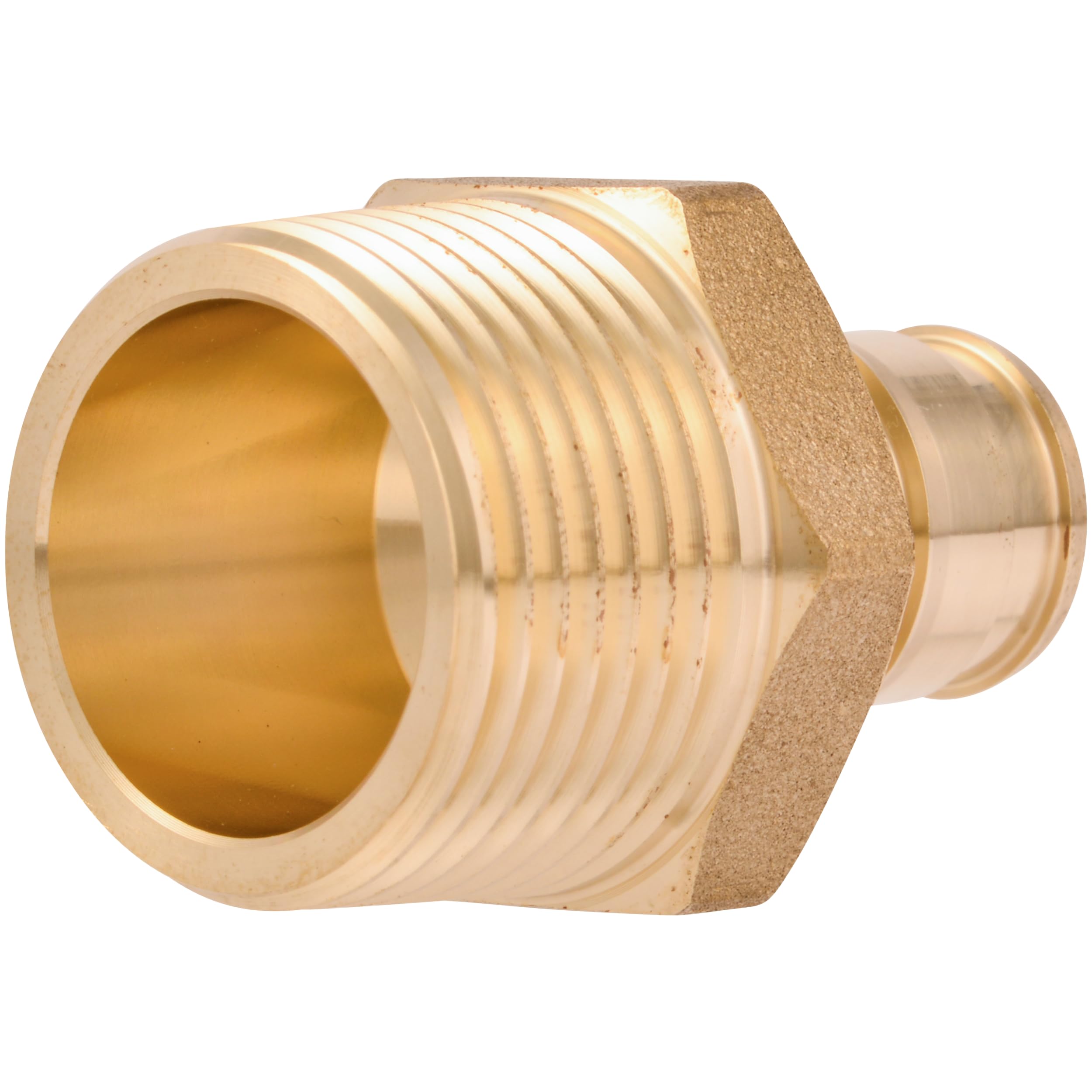 Sharkbite 1/2 x 3/4 Inch Expansion MNPT Adapter for PEX-A Pipe, Brass Plumbing Fittings, Male NPT Adapter for PEX-A Tubing, UAB116LFA
