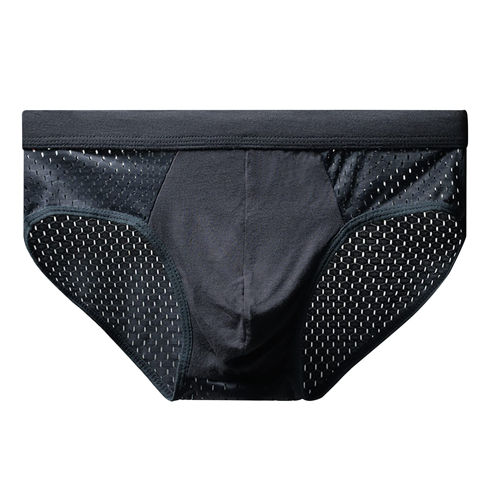 Mens Low Rise Briefs Breathable Stretch Hollow Lightweight Underpants Solid Brief Comfortable Fit Underwear 2025