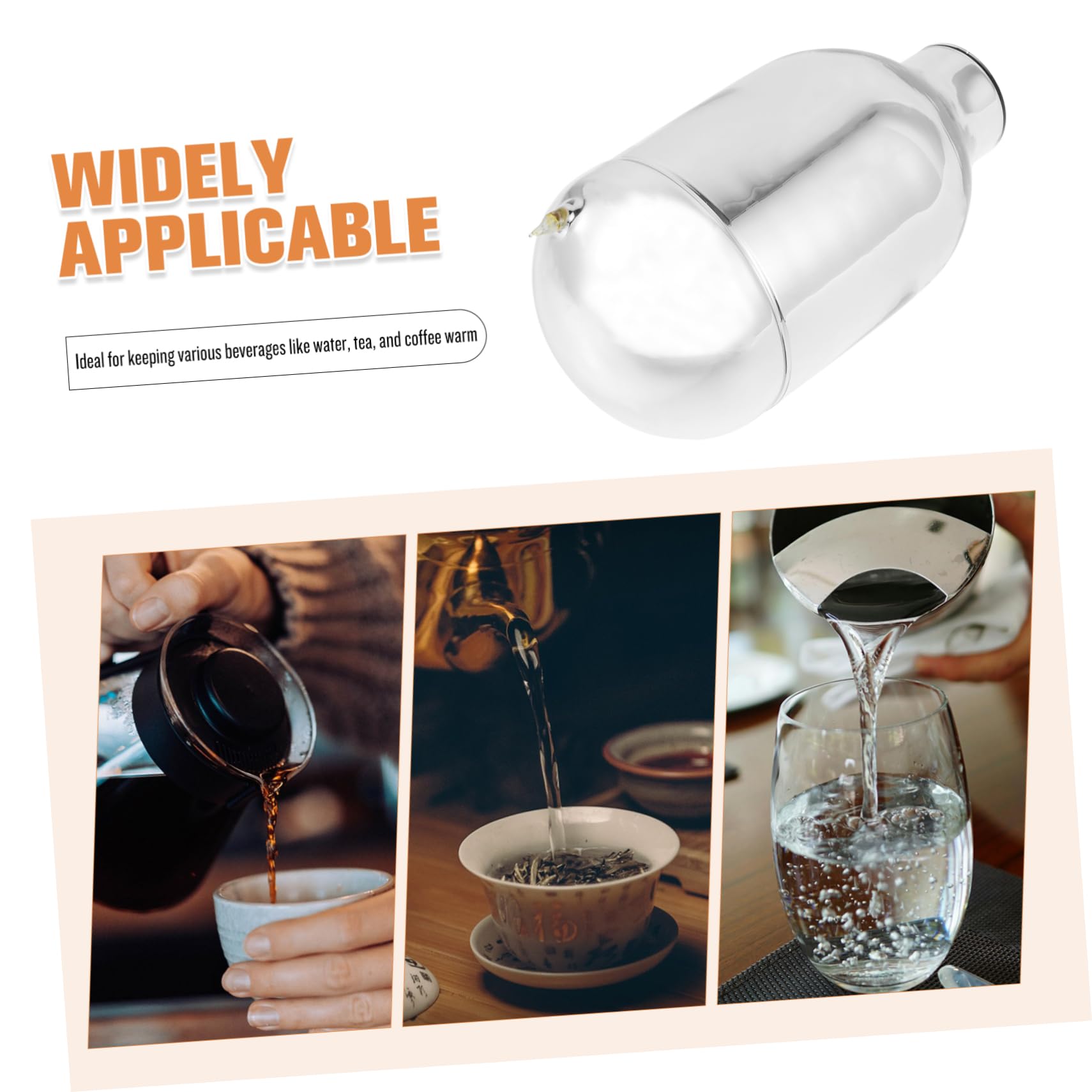 Vakuumisolierte Glasflasche Mit Glasinnenbehälter Für Heiße Und Kalte Getränke Fassungsvermögen Zum Warmhalten Von Wasser Tee Und Kaffee