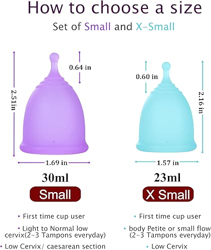 Miniatura 8 de Vasos menstruales con vaso de almacenamiento plegable, diseño a prueba de fugas con vasos de silicona de grado médico reutilizables, alternativa a