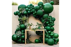 Double Stuffed Hunter Green Balloons for Joyful Holiday Decor