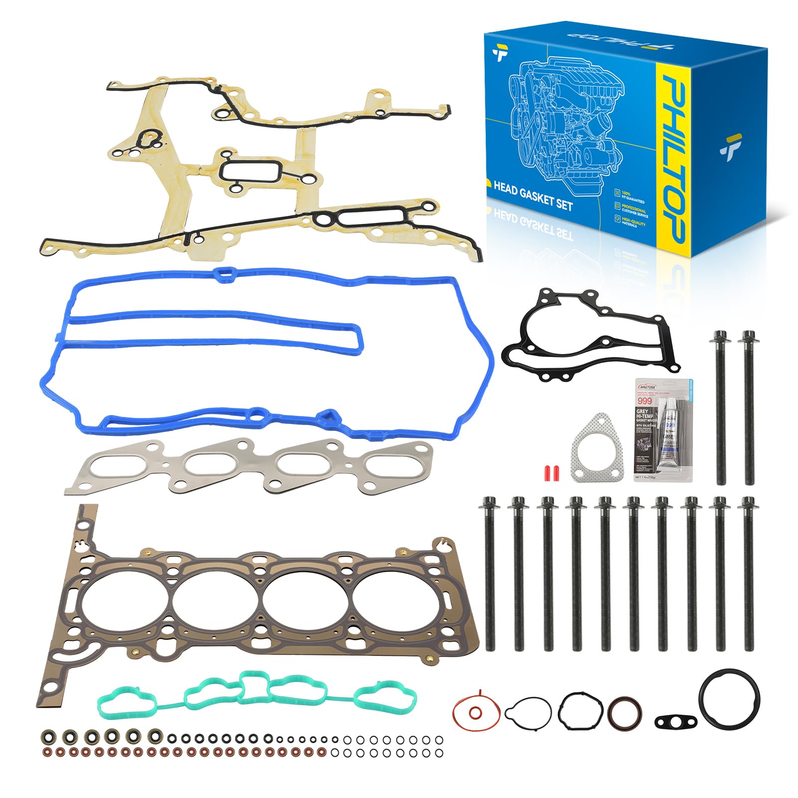 PHILTOP HS26540PT-1 Head Gasket Set Fit for Chevy Cruze 2011-2015, Buick Encore 2013-2016, Trax 2015-2016, Sonic 2012-2016, for 1.4L Engine Cylinder Head Gasket Kit