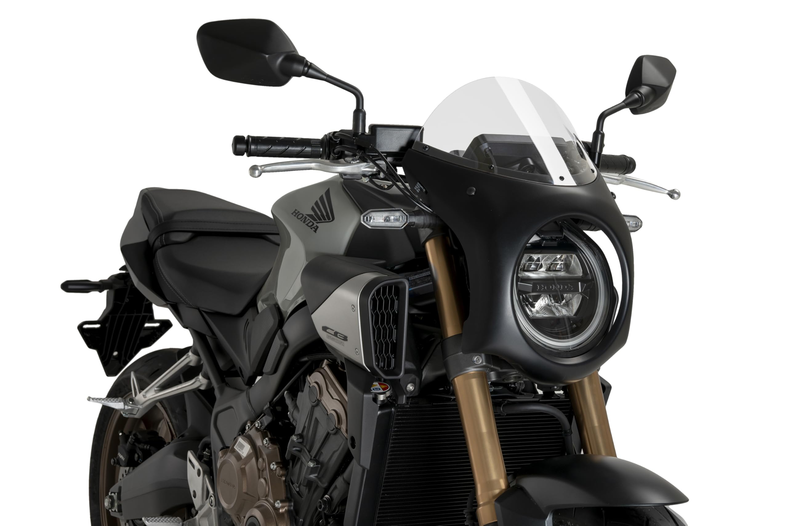 Puig Clr Retro Blk Semifairing & Screen Honda CB650 R Neo Sports Cafe 24-25