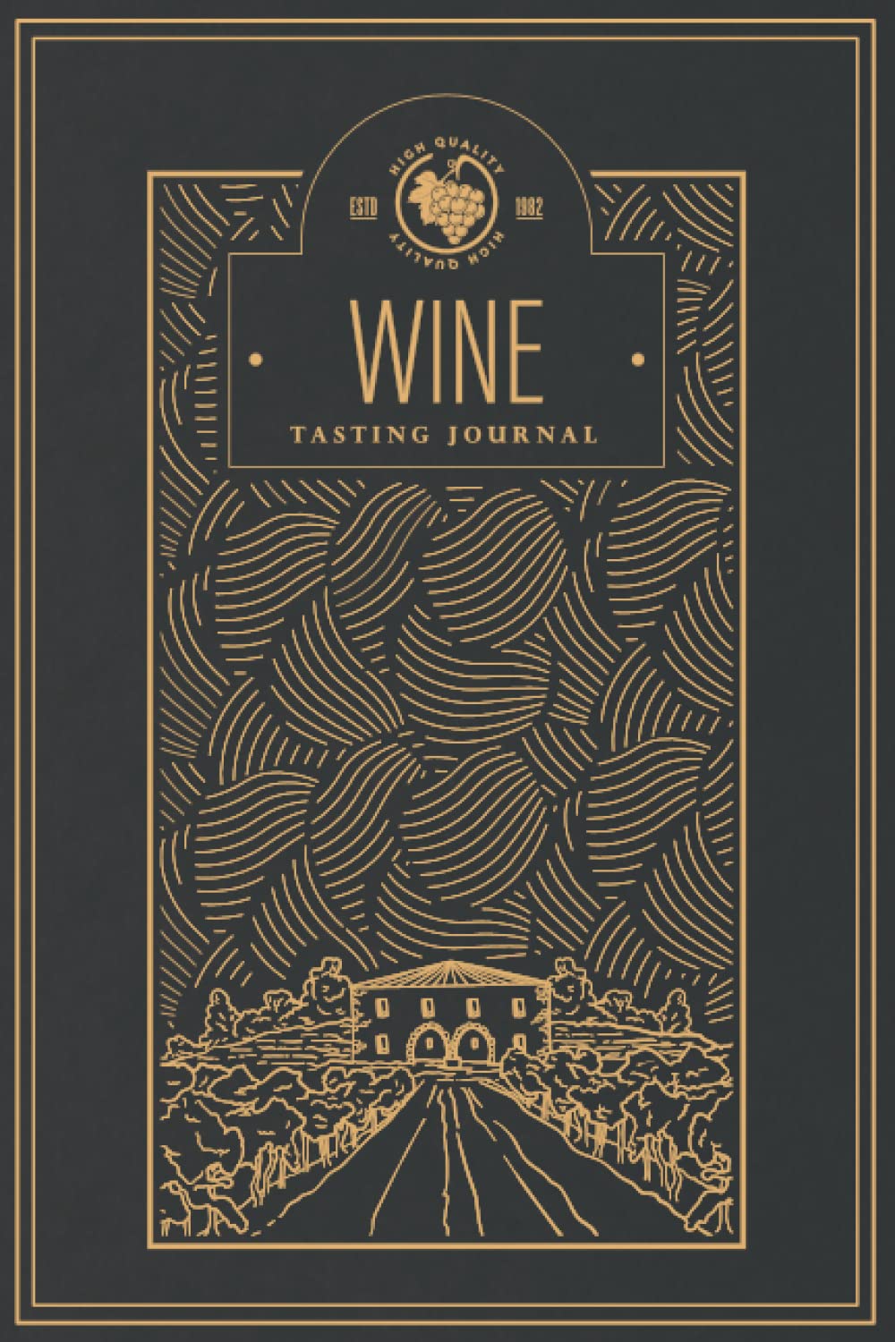 Wine Tasting Journal: Notebook For Wine Tasting Notes & Impressions For Wine Lovers | Wine Label Design | Black (Wine Tasting Journals: Notebooks For ... For Wine Lovers | Wine Label Design)