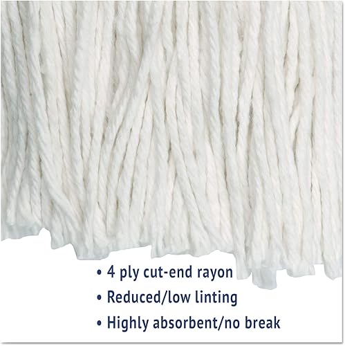 Miniatura 7 de Boardwalk 2020RCT - Cabezal de trapeador húmedo de extremo cortado, rayón, n.º 20, blanco, 12/cartón