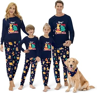 Tebbis Family Matching Christmas Pajama Set for Adults, Kids, Dogs & Dolls | Soft and Breathable Fabric, Cute Print Pajama Set, Ideal for Xmas Gifts, Family Photos, Bedtime Wear and Daily Loungewear