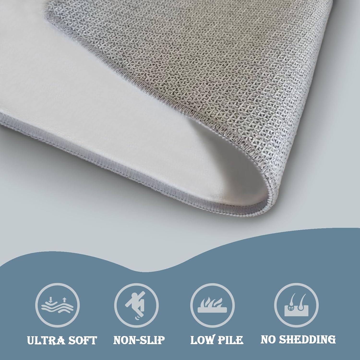 Ocean Beach Rug 3x5, Washable Coastal Rugs for Living Room Bedroom, Starfish Seashell Area Rug for Home Decor, Non Slip Backing Floor Carpet - 3 x 5 ft