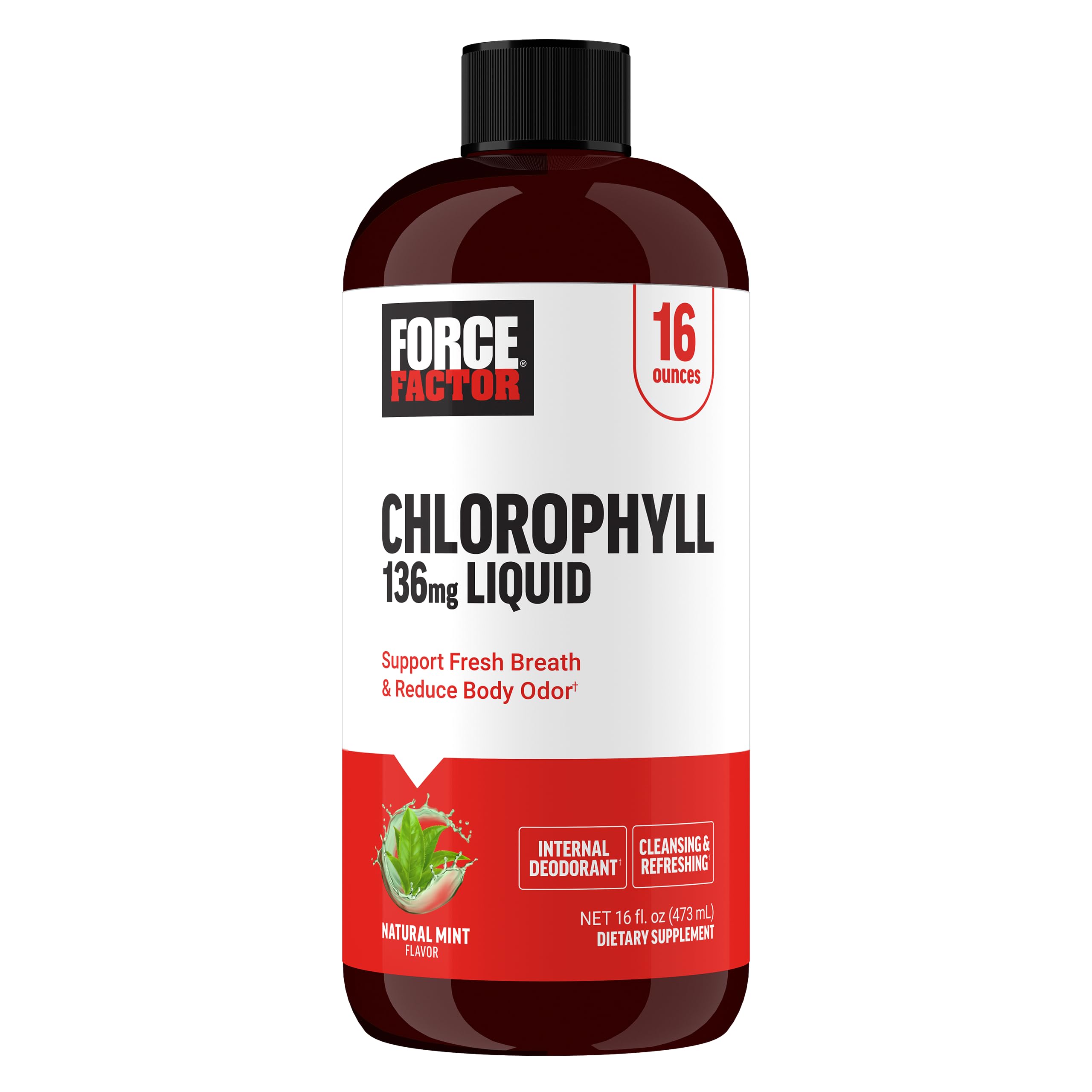 Force Factor Chlorophyll Liquid Body Deodorizing Supplement