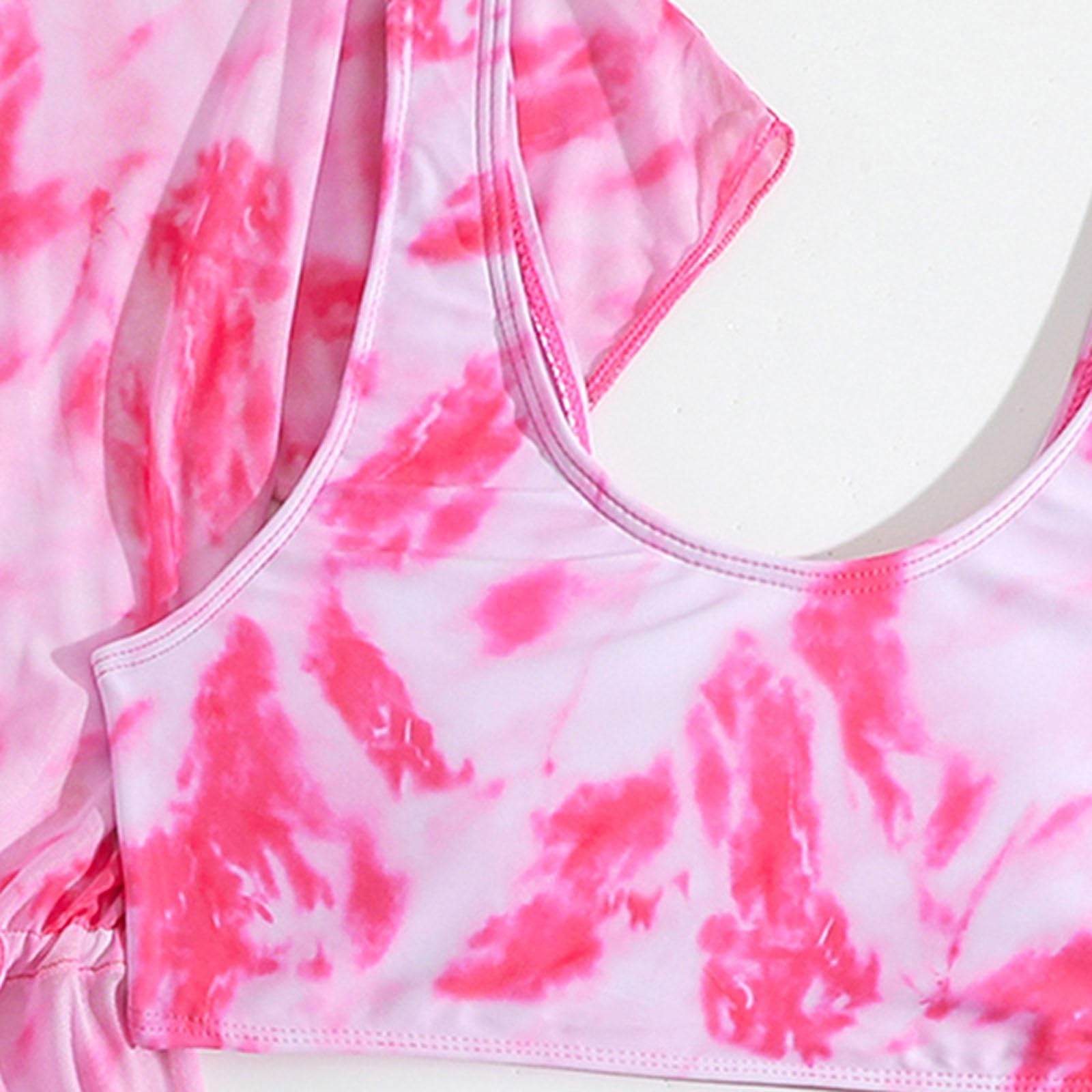 Conjunto de bañador para niña de 3 piezas con estampado floral para niñas con funda y traje de baño separado, UPF 50+, traje de baño para playa y piscina
