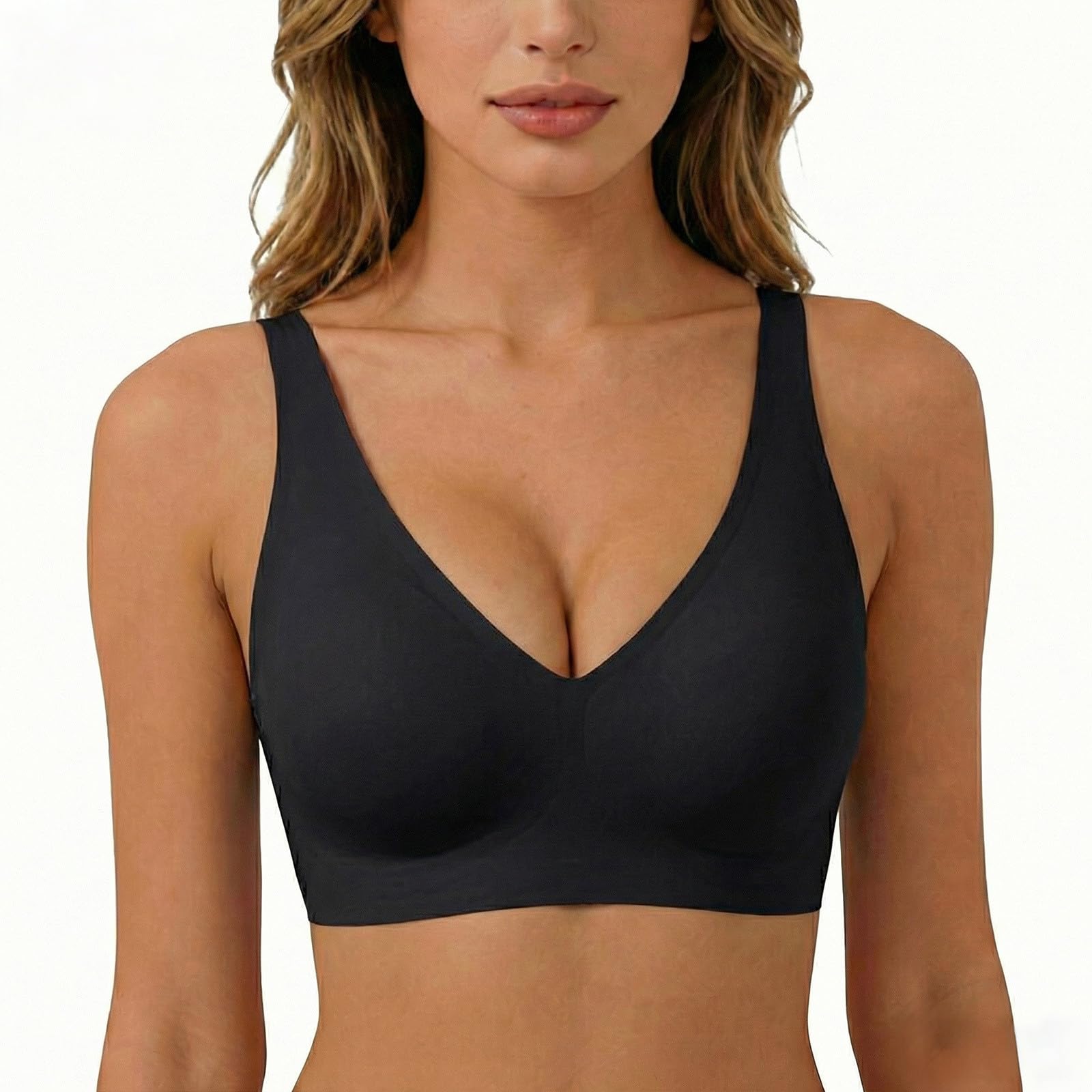 3 Piezas Sujetadores Deportivo Mujer Sin Aros Ropa Básico Push Up | Sujetadores Básico Mujer Yoga Fitness Running Sujetador Comodidad Bralette Elástico sostenes Elegantes