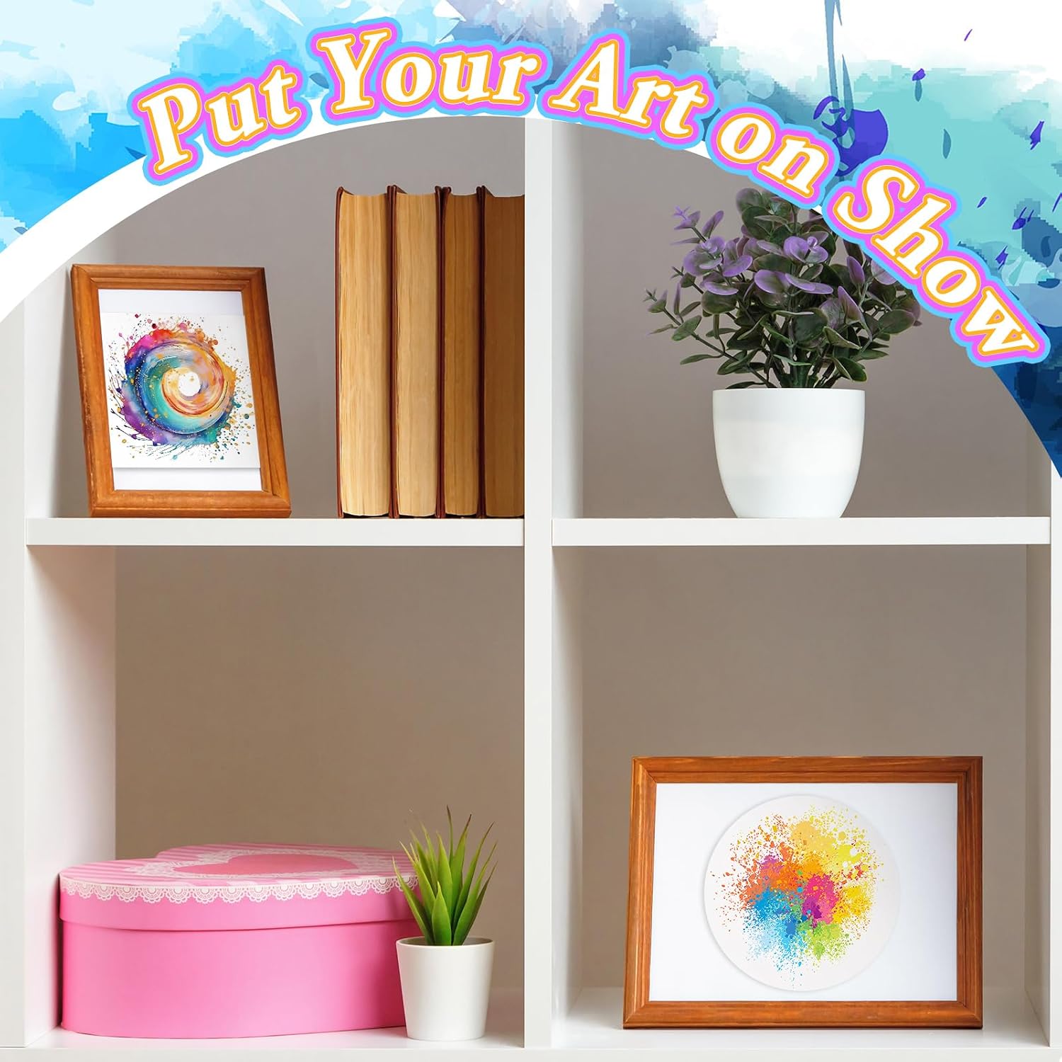 120 Pcs Spin Art Paper Refill, Circle Square Papers, 3 Sizes, Spin Machine