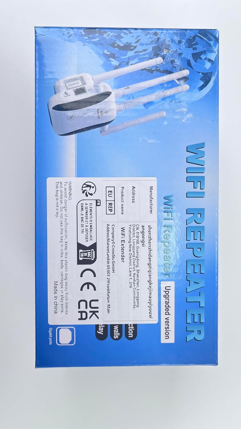 2025 Newest WiFi Extender Booster, AC300 Mbps WiFi Booster Single Band, 4 Antennas Up to 5000 Sq.ft and 50 Devices, Internet Repeater - Ethernet Port,1-Click Setup,Access Point,Alexa Compatible