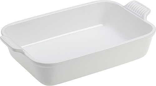 Miniatura 20 de Le Creuset Stoneware Heritage - Plato rectangular, 4 cuartos de galón (12 x 9 pulgadas), sal marina Artichaut
