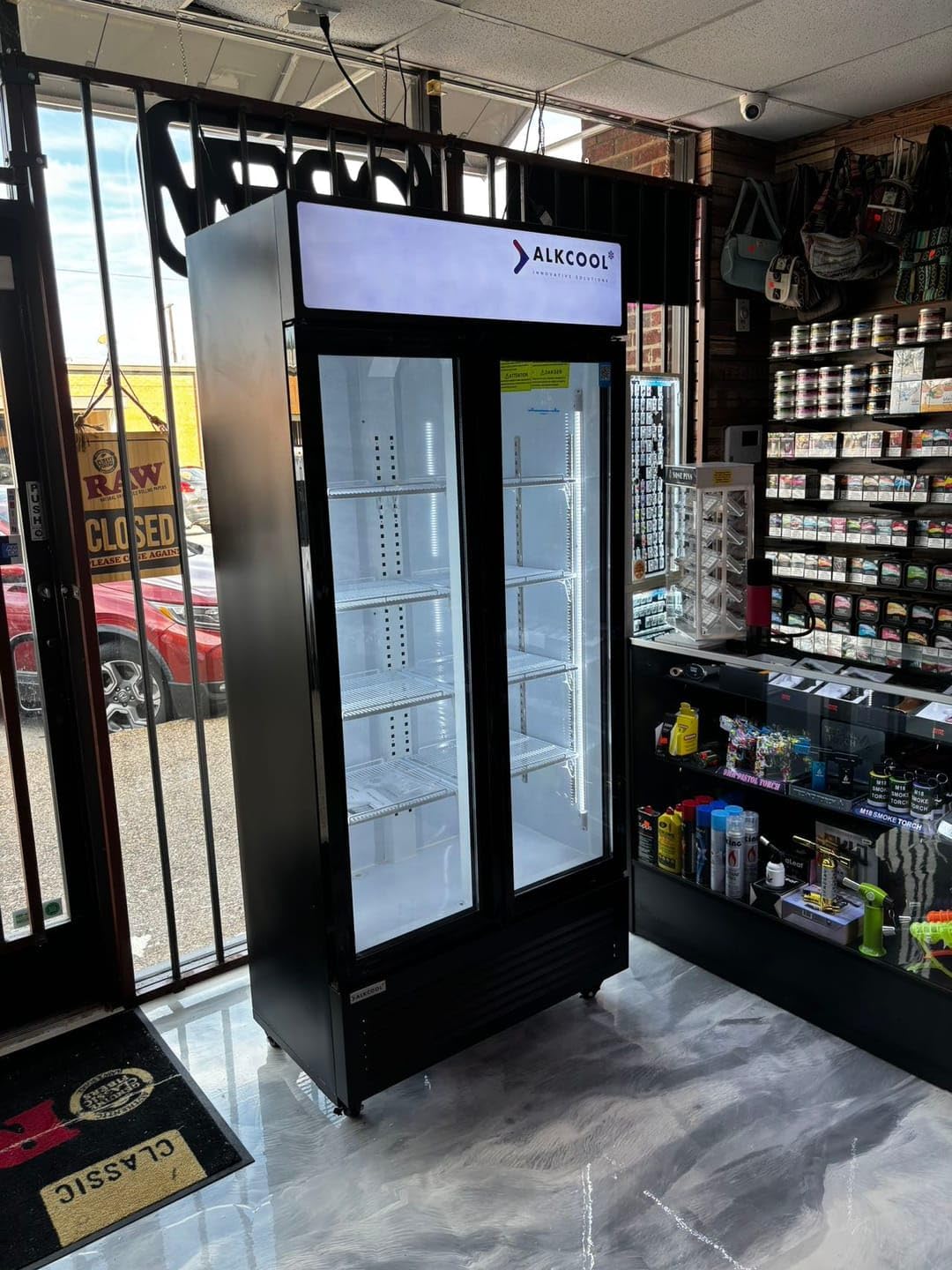 Commercial Beverage Refrigerator Display Fridge, Two Glass Door Upright Drink Cooler with LED Light Adjustable Shelves,ETL Sanitation,18.5 Cu Ft,35.6" Wide(Hinge Door