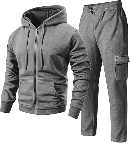 ASUIU Sweatsuits for Men Pullover Long Sleeve Hoodie Mens Track Suit Athletic Co