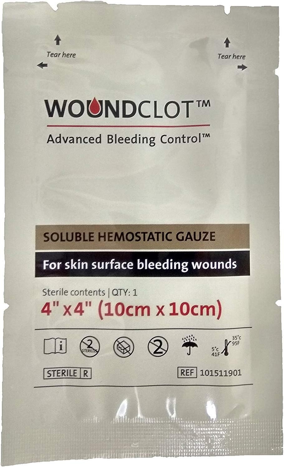 WoundClot Hemostatic Gauze- OTC 4"X4"