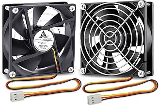 GDSTIME 2 Stück Lüfter 12V 92mm 3 Pin 12V PC Lüfter 92mm 3-polig Gehäuselüfter 92x92x25mm CPU Fan 90mm 1800 U/min für PC Computer Router PSU