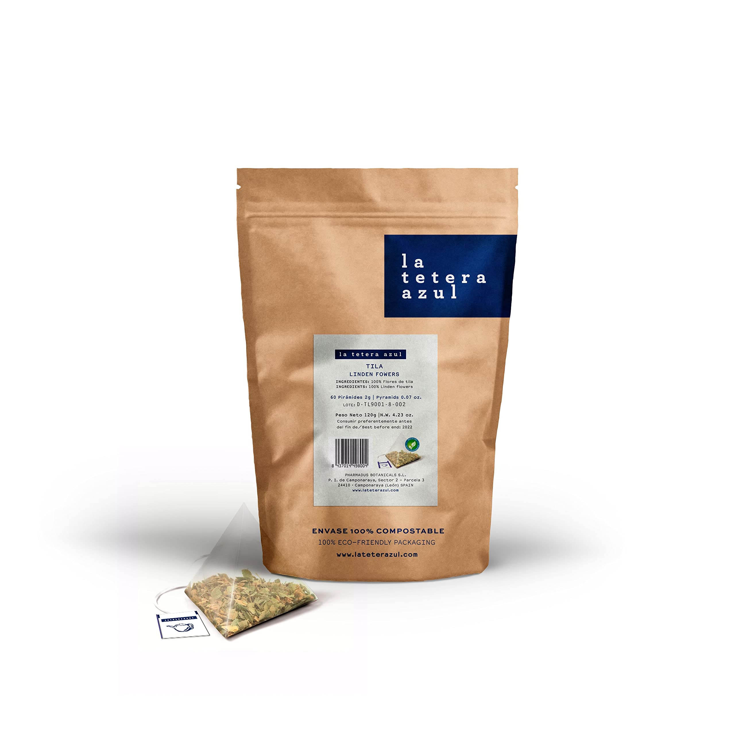 LA TETERA AZUL Infusión De Frutos Del Bosque Premium. Hibisco, Uva, Arándano, Grosella Negra Y Saúco. Frutos Del Bosque Y Frutos Rojos. Bote De 20 Pirámides. — view 24