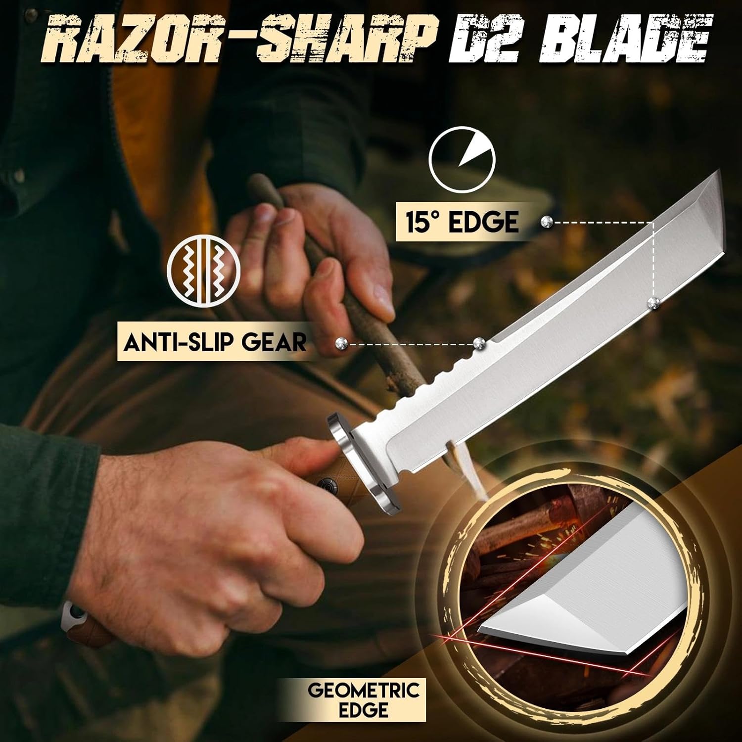 Purple Dragon Camping Hatchet -Japanese Tanto Knife