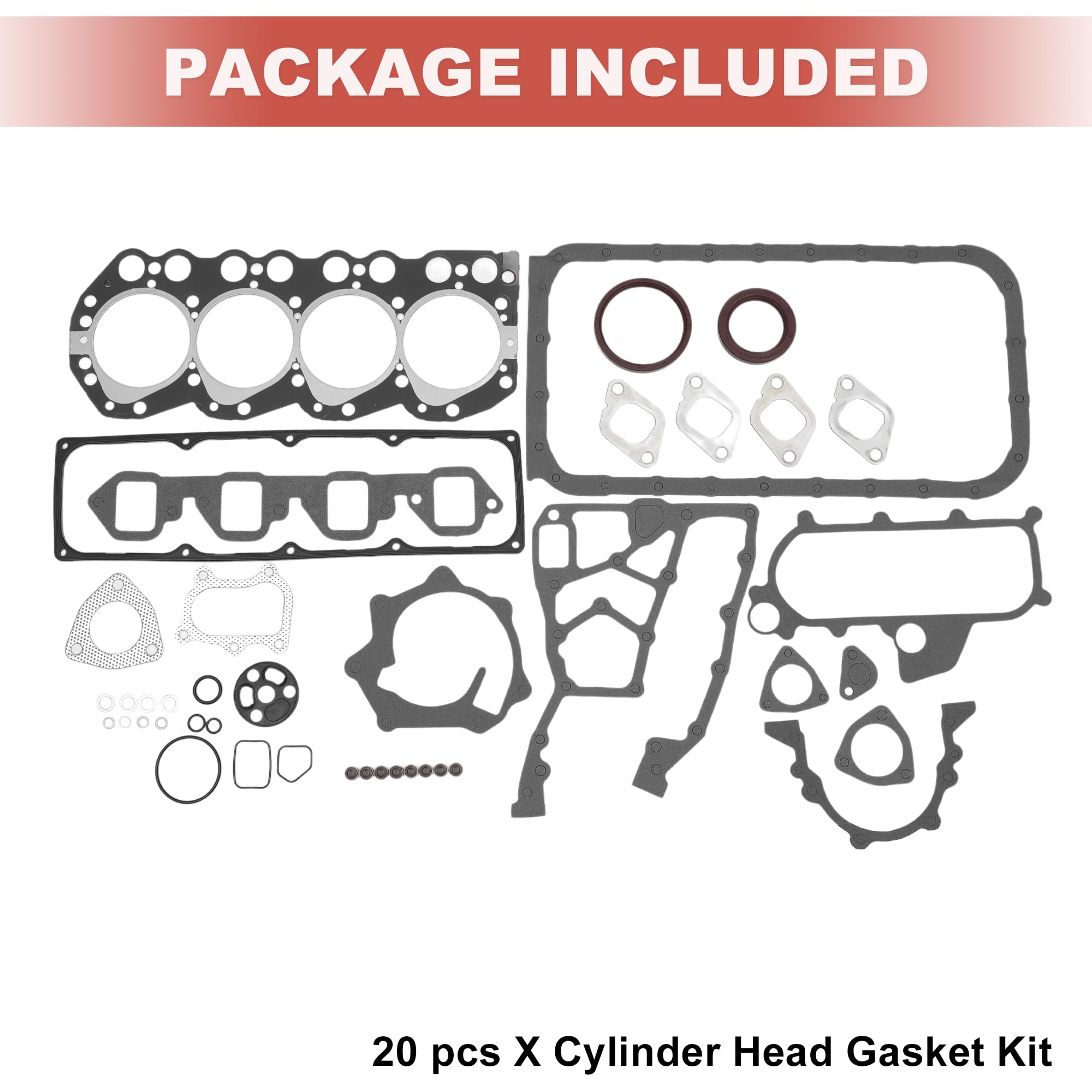 A ABSOPRO 1 Juego De Juntas De Culata Del Motor Para Nissan Qd32(D22) | OE:10101P2700, Material: Metal Y Goma, Función: Resistencia A Altas Temperaturas, Rendimiento Estable, Instalación Fácil