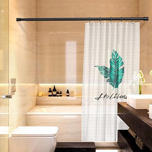 Miniatura 8 de BRIOFOX Barra de cortina de tensión ajustable de 32 a 78 pulgadas, barra de cortina de ducha de tensión de resorte, sin perforaciones,