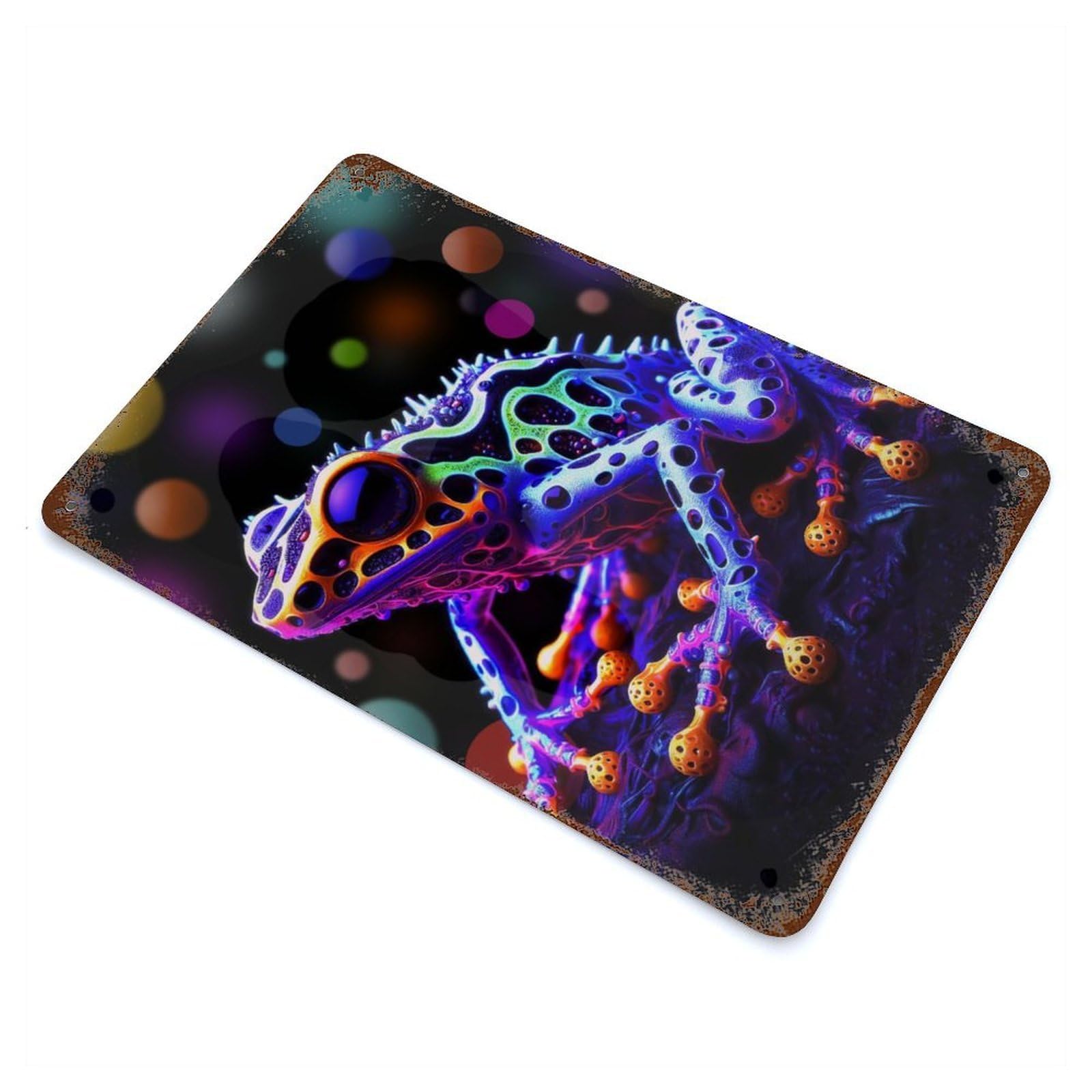 Amphibian Brilliance Vintage Rust Metal Sign 11.8"x7.9", Classic Wall Plaque for Basement, Hobby Room And Garage Decor