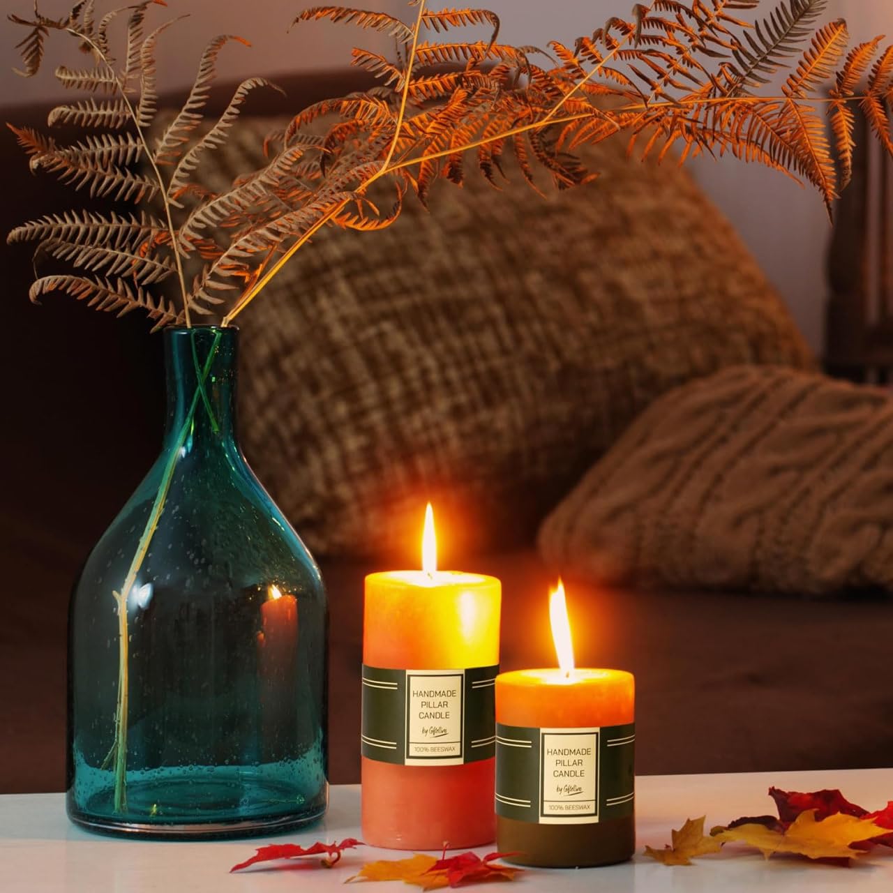 Grandi Candele A Colonna In Cera D'api, 1 Confezione, 100 - Foto 7