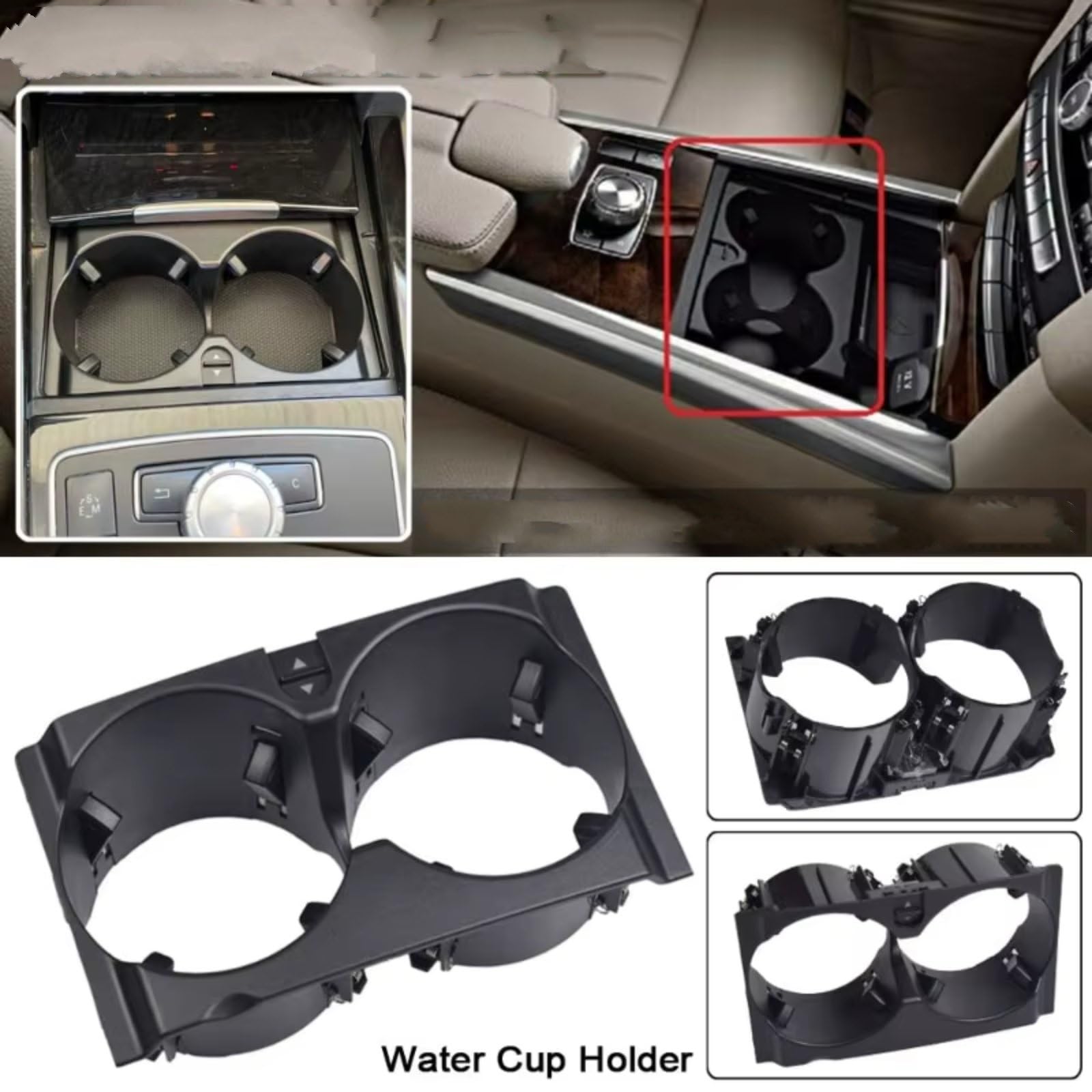 Auto Innenraum Zubehör Compatibile Con Benz Per W212 Classe E 2009-2015 Auto Anteriore Console Centrale Portabicchieri Inserto Telaio A2126800110 2126800110