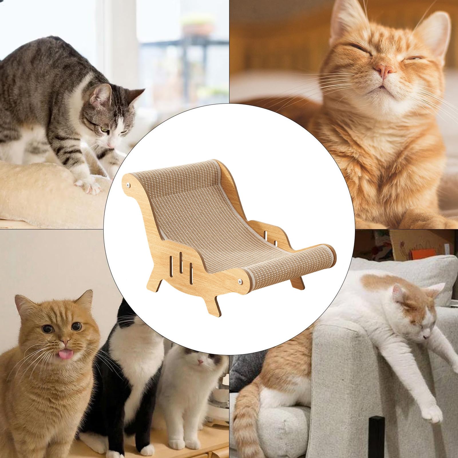 Katzenkratzer Lounge, Scratch Lounge Katzenbett | Kätzchen kratzen Liegesofa, Sisal Scratcher Bett Großer Katze Kratzerpfosten für Kätzchen und Erwachsene Kratzermöglichkeitenschutz