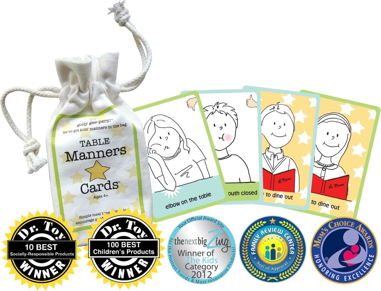 Golly Gee-pers! Table Manners Cards