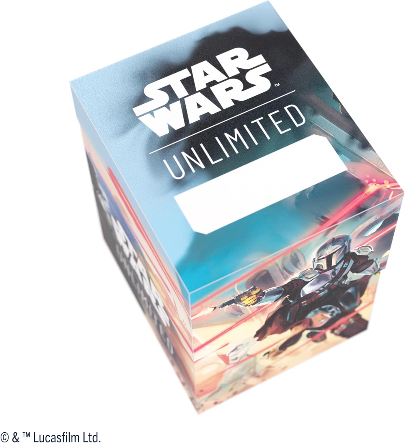 Gamegenic Star Wars Unlimited SOFT CRATE - Full-Color Printed & Officially Licensed Durable Deck Box, Holds 60 Double-Sleeved Cards, Perfect for TCGs and LCGs, Mandalorian/Moff Gideon Design, Made