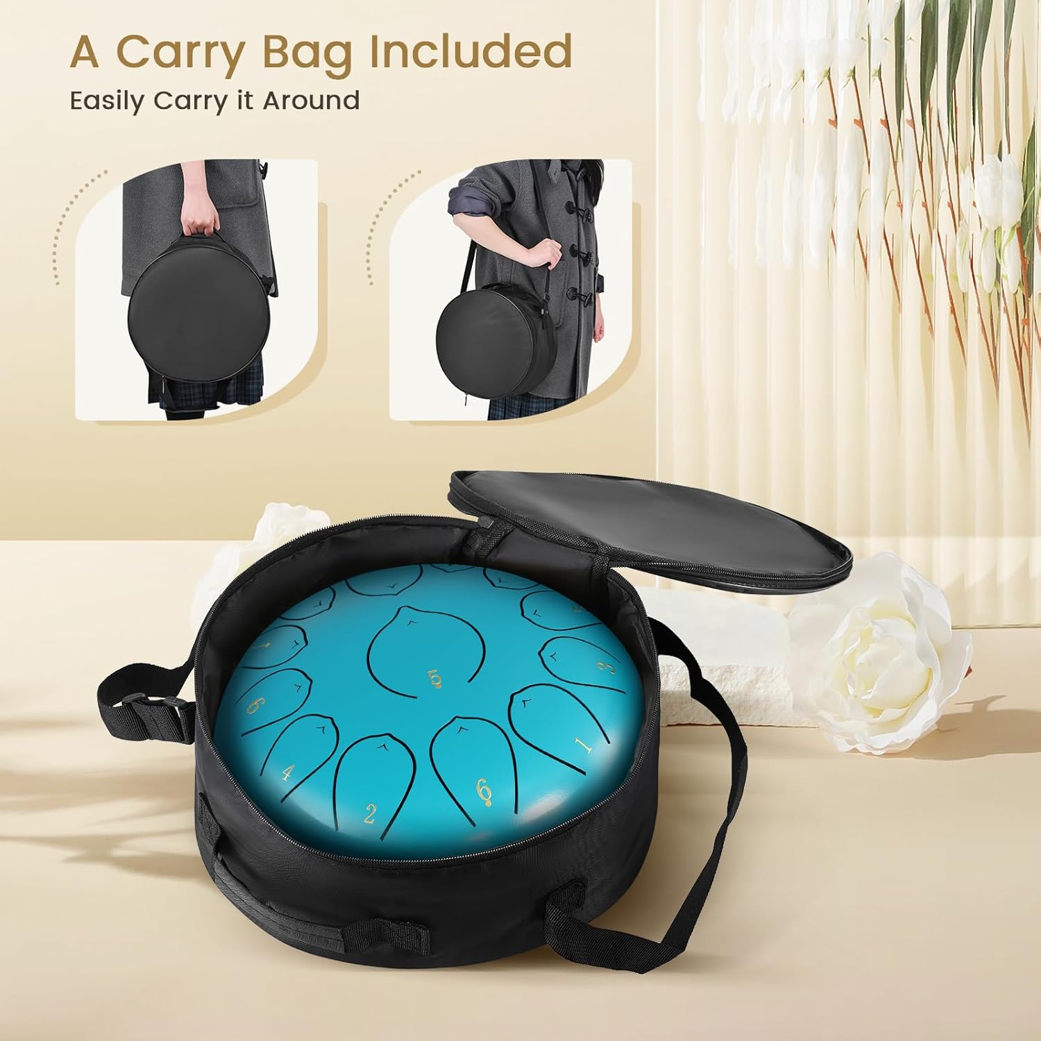 SenDeluz Steel Tongue Drum 12 Inch 13 Notes Hand Pan Drums, Sound Healing Instruments for Musical Education Entertainment Meditation Yoga Gifts for Kids Adults 8 71GNGItHJ7L. AC SL1500