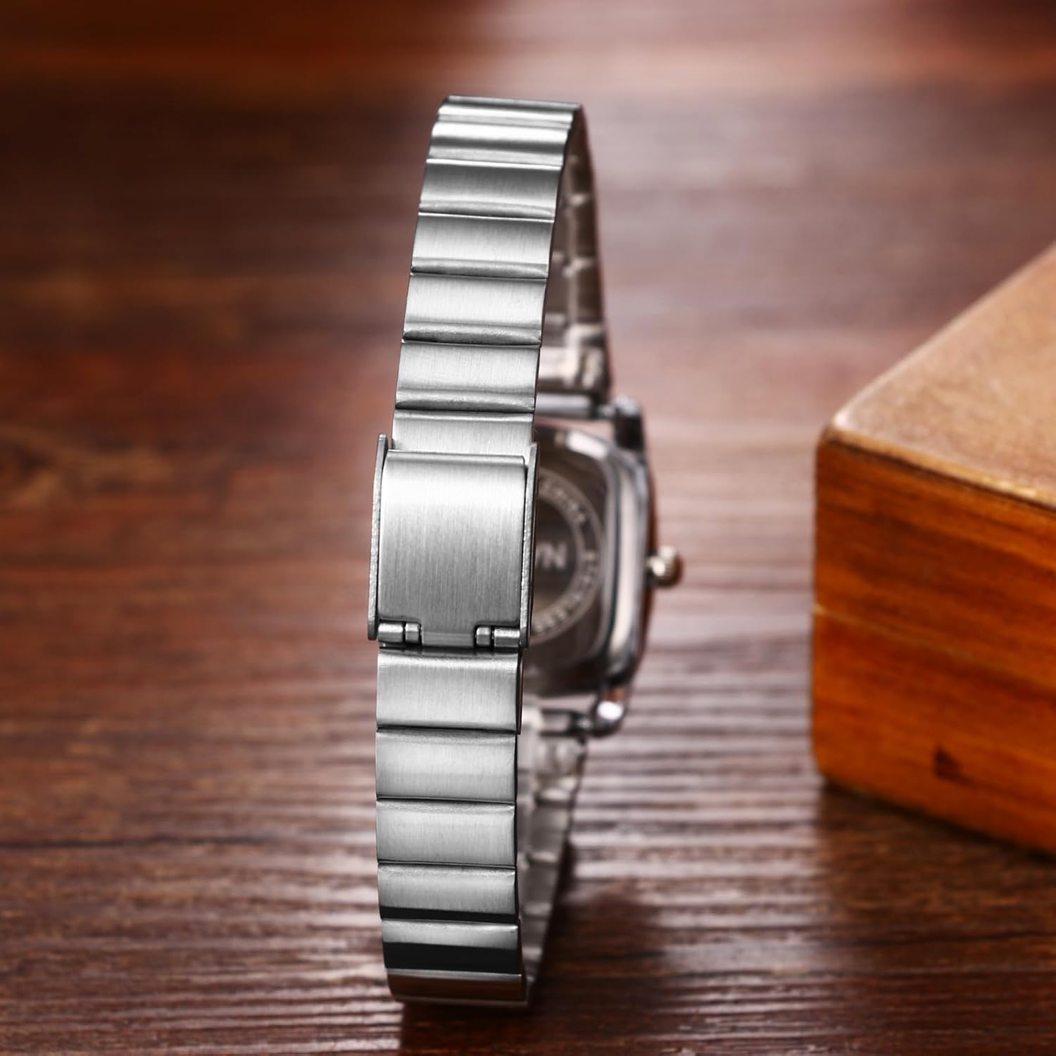 Avaner Women's Bracelet Square Watches: Ladies Gold Silver Stainless Steel Strap Analog Quartz Elegant Wrist Watches - Image 3