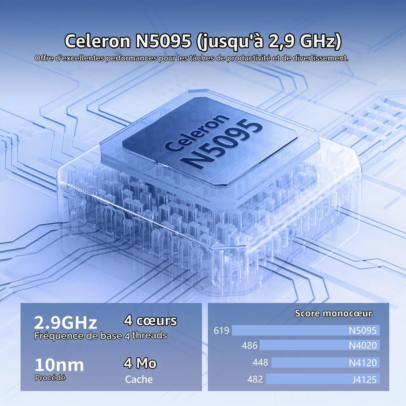 15,6 Pouces Ordinateur Portable Celeron N5095 Processeur, PC Portable Win 11 16 Go RAM DDR4 512 Go SSD, Laptop FHD IPS Déverrouillage Empreinte Digitale Clavier Rétroéclairé USB 3.0 HDMI Bluetooth