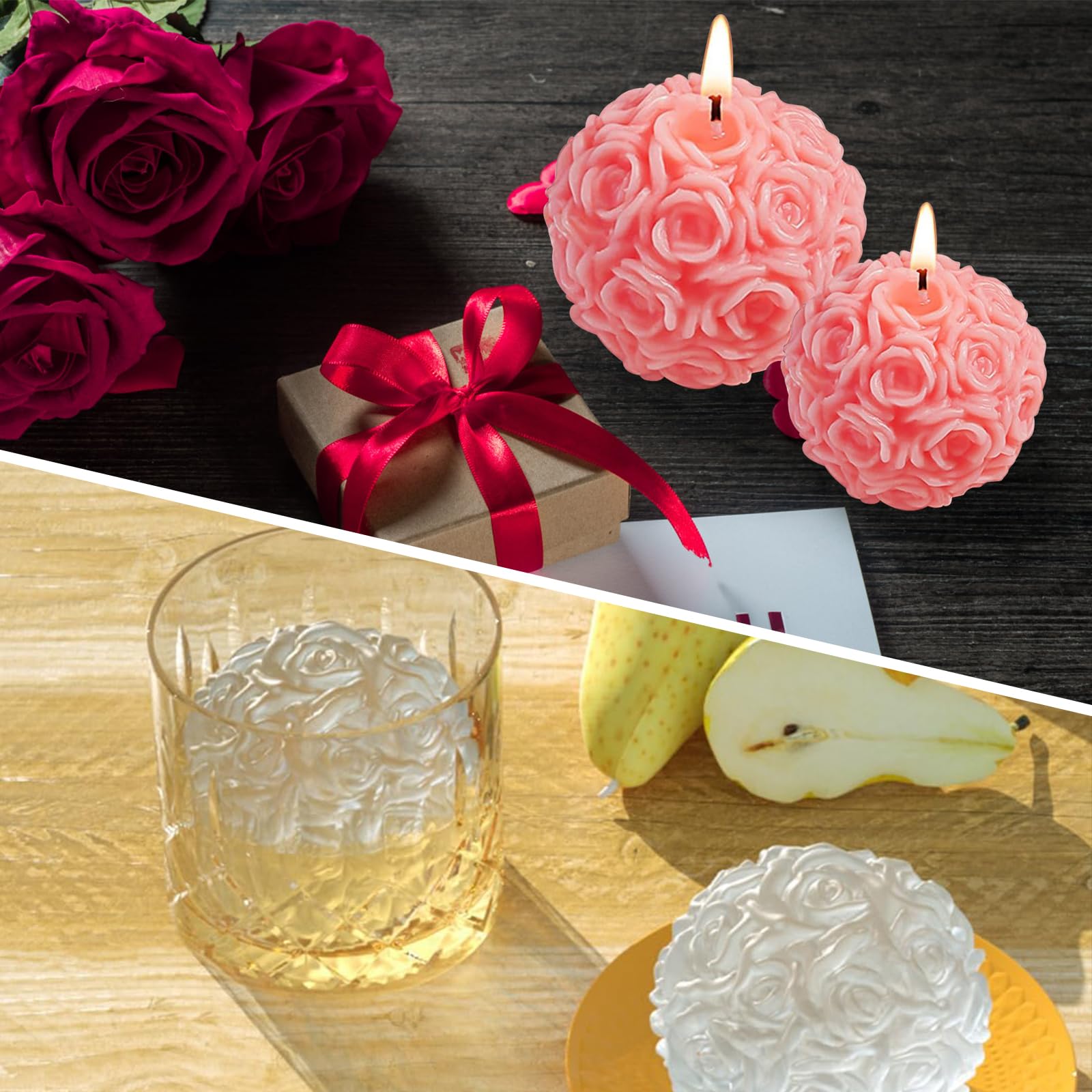 Moule En Silicone 7 Fleurs Pour Bougies, Savon, Chocolat - 12x12x2,5 Cm, Résistant Haute Température