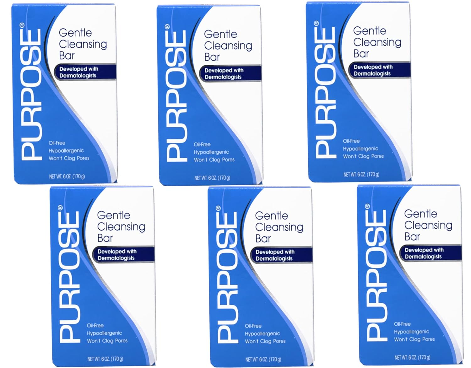 Purpose Gentle Cleansing Bar, 6-Ounce Bars (Pack of 6) Purpose Gentle Cleansing Bar, 6-Ounce Bars (Pack of 6)