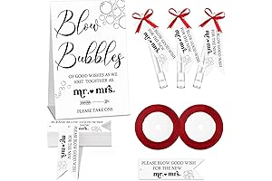 101 Pcs Wedding Bubbles Sign Tags Wands Blow Send Off Favors Bubble...