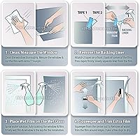 Vista 6 de BDF 1SBL - Película para ventana, rechazo de calor estático y privacidad diurna, color plateado y azul, 35.4 pulgadas x 14 pies