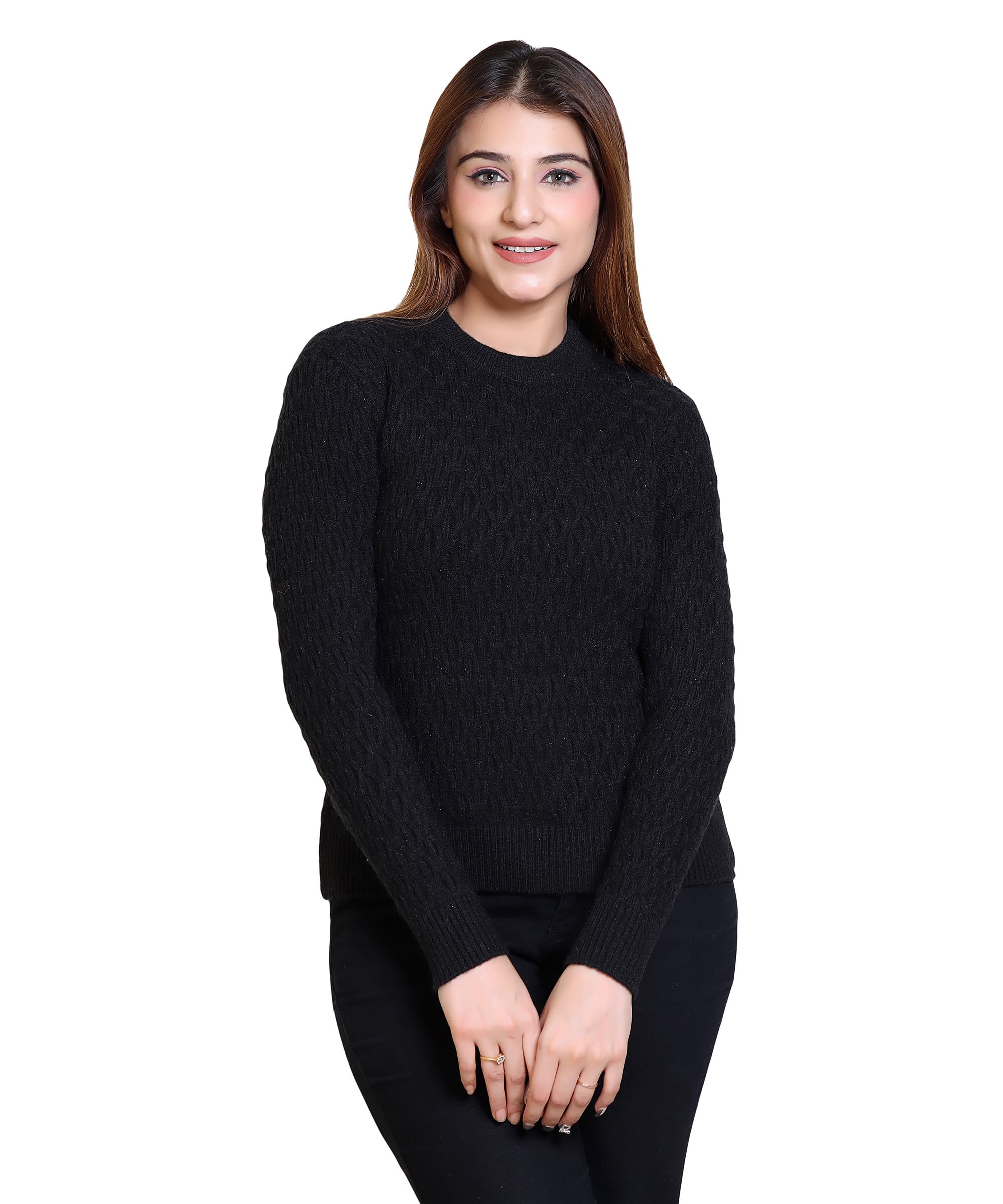 leza Winter Wear Round Neck/Full Sleeve/Soft and Warm/Cotton Acrylic Trendy Sweater for Women's and Girls-picture-33