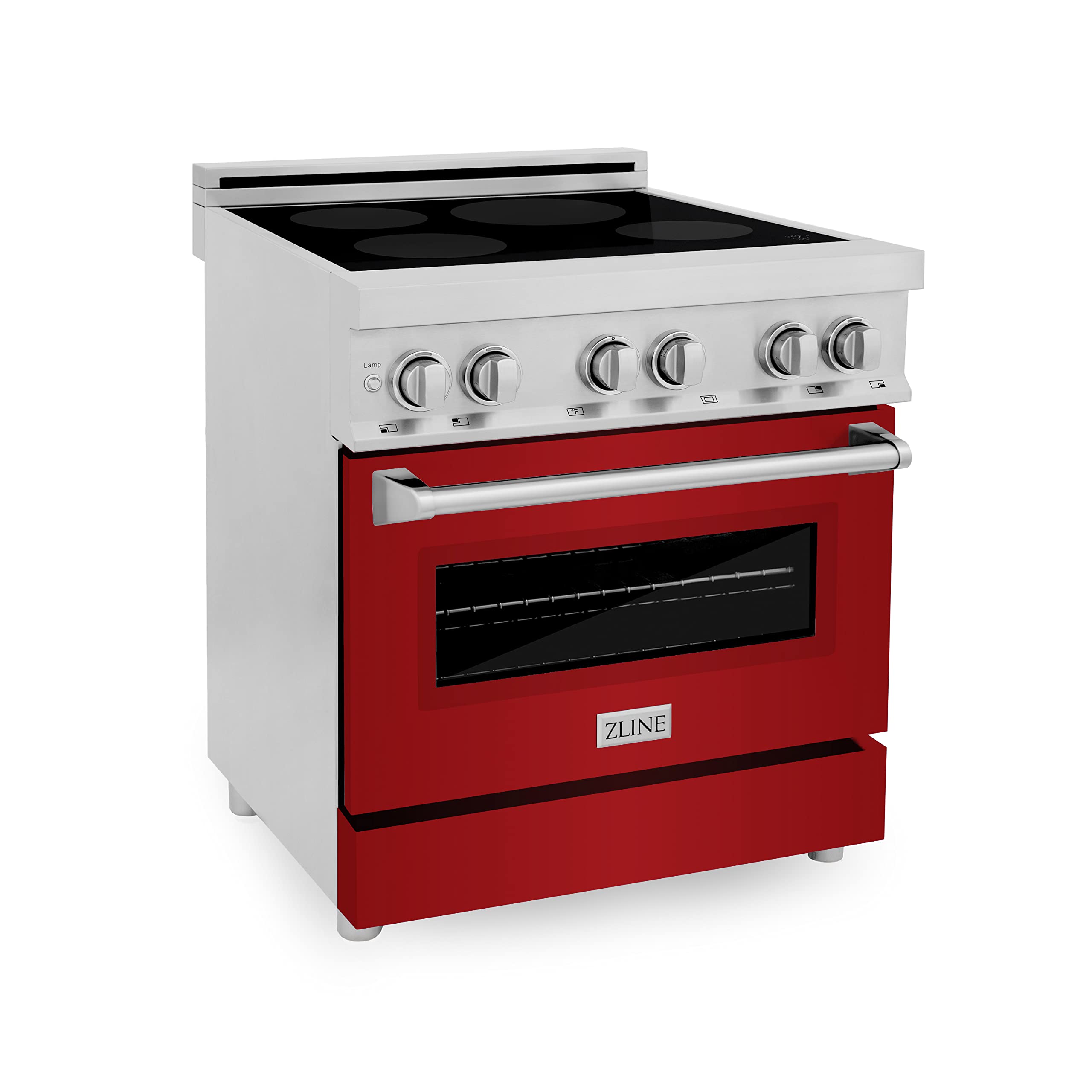 ZLINE 30" 4.0 cu. ft. Induction Range with a 4 Element Stove and Electric Oven in Red Gloss (RAIND-RG-30)