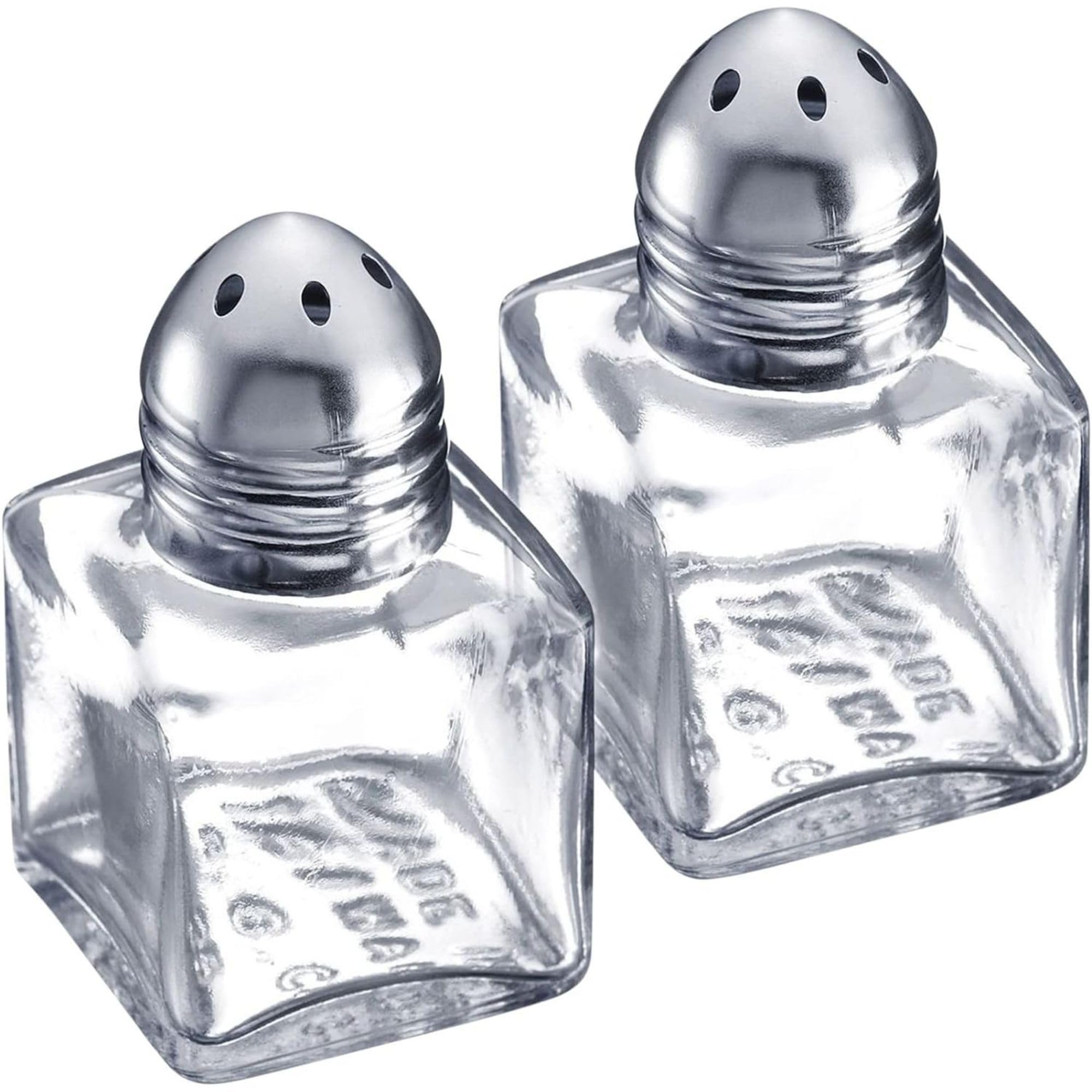 Westmark Set of 2 Mini Universal Shakers, Capacity: 15 ml Each, Glass/Stainless Steel, Transparent/Silver, 63072270
