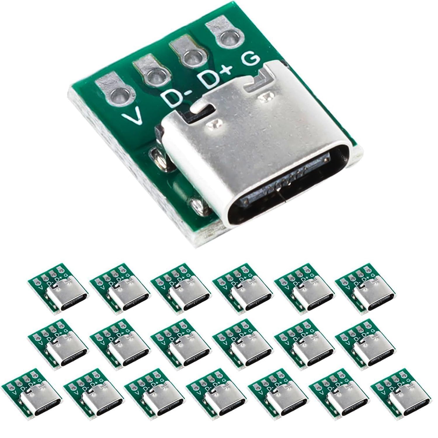 10 Pezzi Breakout Board USB 3.1 Type C - Maschio E Femmina, Saldabile, Per Cablaggi - Foto 4