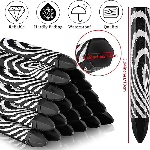 Miniatura 2 de Tudomro Paquete de 24 lápices de cera para marcado de madera, crayones de dibujo para marcar en tela, madera, metal, madera, cartón, cerámica,